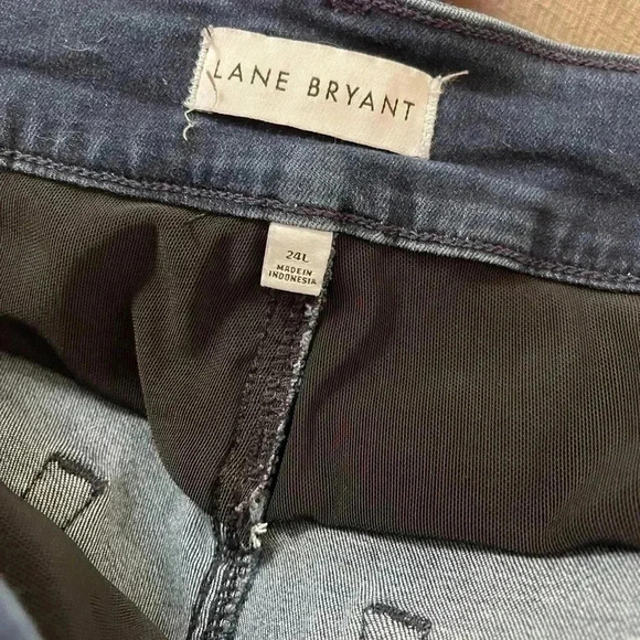 Lane Bryant Tighter tummy high rise straight Jean 24 long plus size dark wash - Picture 5 of 8